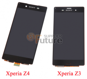 Bức ảnh so sánh 2 tấm màn hình cho thấy Xperia Z4 sẽ không lớn hơn Xperia Z3 quá nhiều