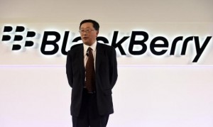 BlackBerry Chief Executive John Chen speaks during the official launch of the Passport smartphone in Toronto