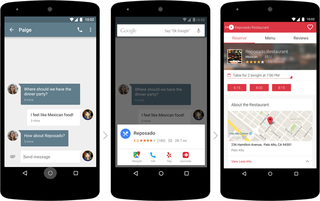 Ứng dụng Google Now on tap mang đến cho người dùng nhiều trải nghiệm mới mẻ.