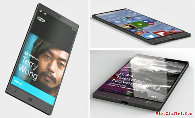 Ý tưởng Surface Phone được tiết lộ trên mạng xã hội Twitter. ẢNH: @EVLEAKS