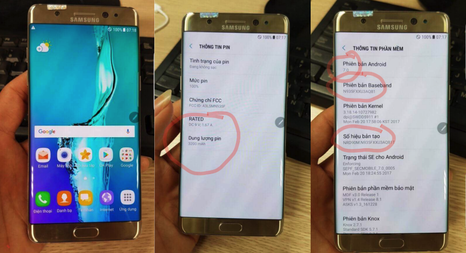 Samsung Galaxy Note 7 hàng refurbished được chia sẻ tại diễn đàn samsungvn