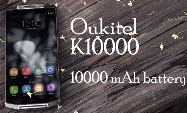 Hình ảnh điện thoại OUKITEL K10000 Pro có dung lượng pin khủng 10000mAh.
