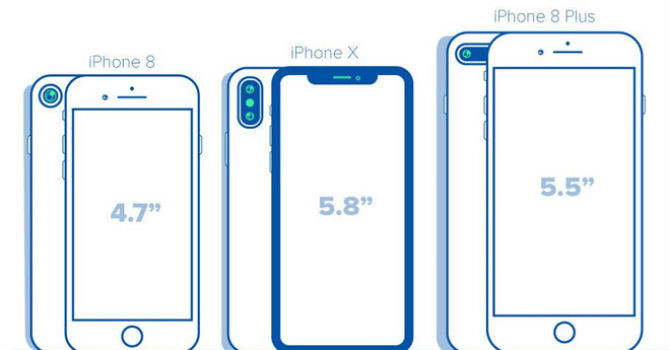 Có màn hình lớn hơn, tuy nhiên, kích thước iPhone X lại nhỏ hơn iPhone 8 Plus. Ảnh: Cnet